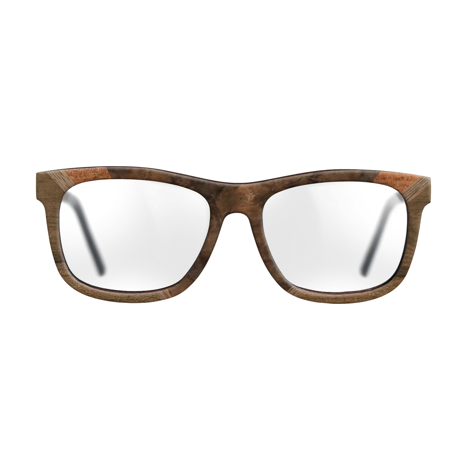 Walnut Burl,Ziricote Light Quartered,Walnut: Straight Grain,Koa: Geometric - The Hero - Square - 1337 - SIRIS wood optic