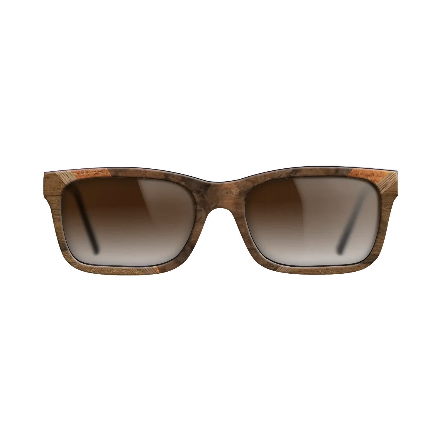 Walnut Burl,Ziricote Light Quartered,Walnut: Straight Grain,Koa: Geometric - The Sage - Rectangle - 1337 - SIRIS wood optic