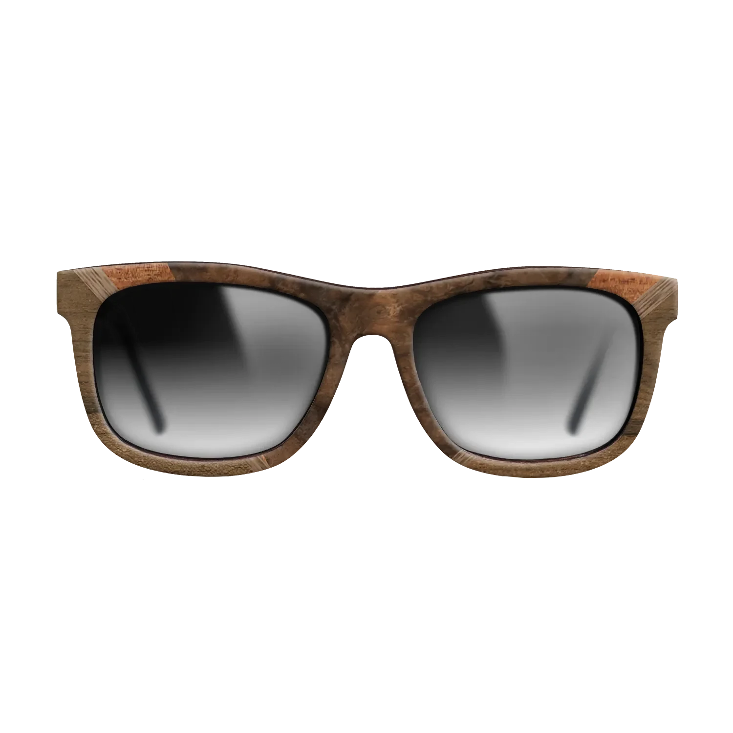 Walnut Burl,Ziricote Light Quartered,Walnut: Straight Grain,Koa: Geometric - The Hero - Square - 1337 - SIRIS wood optic