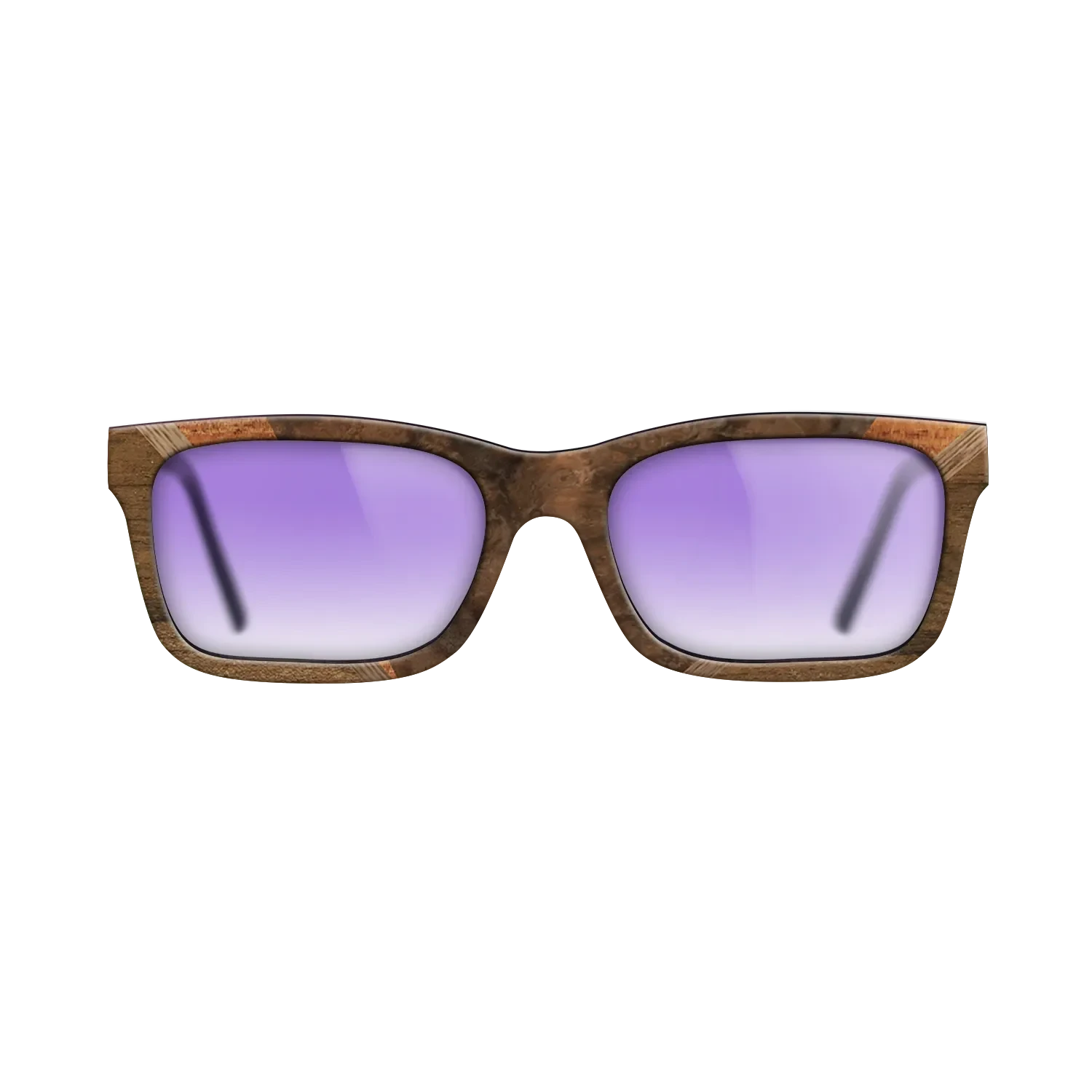 Walnut Burl,Ziricote Light Quartered,Walnut: Straight Grain,Koa: Geometric - The Sage - Rectangle - 1337 - SIRIS wood optic