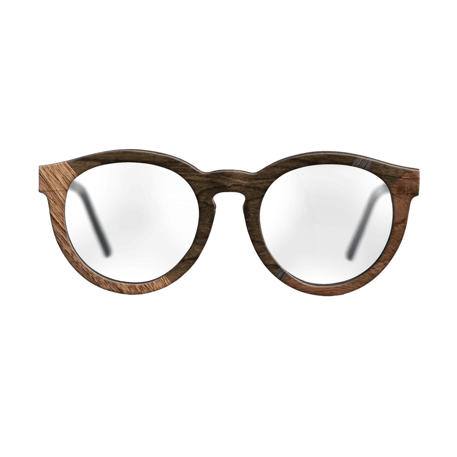 Ziricote Dark Quartered,Walnut: Straight Grain,Walnut Claro Light,Fumed Oak: Geometric - The Rebel - Round - 1168 - SIRIS wood optic