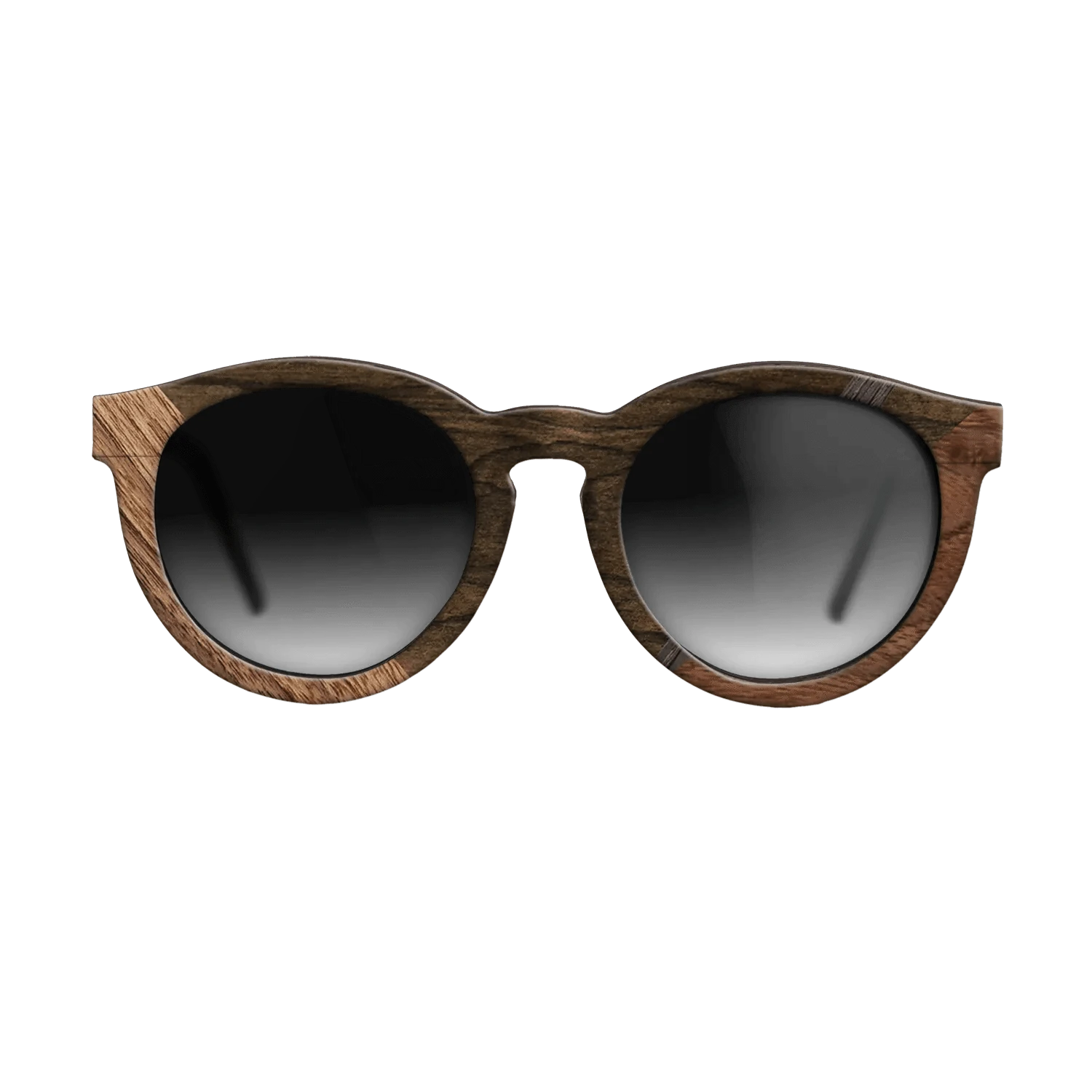 Ziricote Dark Quartered,Walnut: Straight Grain,Walnut Claro Light,Fumed Oak: Geometric - The Rebel - Round - 1168 - SIRIS wood optic