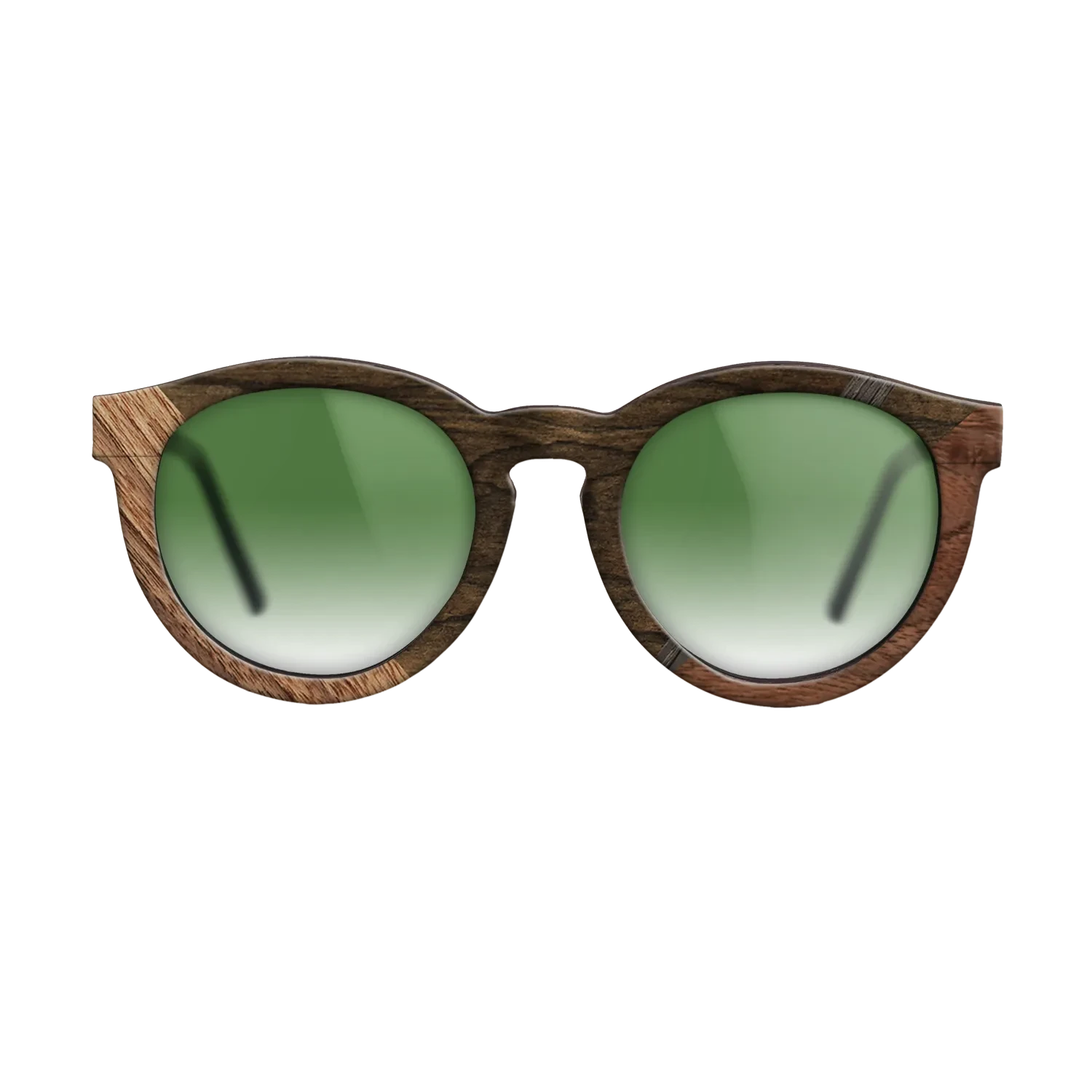 Ziricote Dark Quartered,Walnut: Straight Grain,Walnut Claro Light,Fumed Oak: Geometric - The Rebel - Round - 1168 - SIRIS wood optic