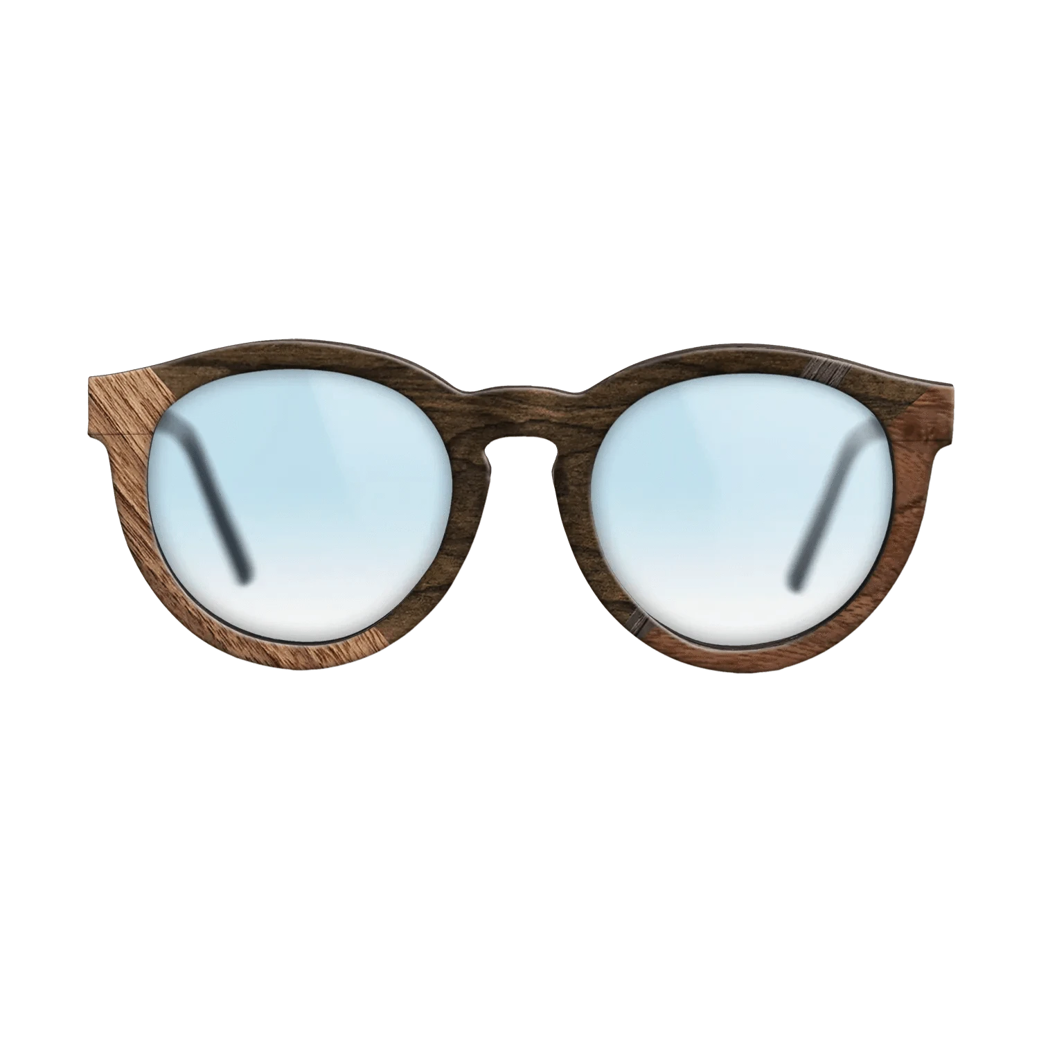 Ziricote Dark Quartered,Walnut: Straight Grain,Walnut Claro Light,Fumed Oak: Geometric - The Rebel - Round - 1168 - SIRIS wood optic