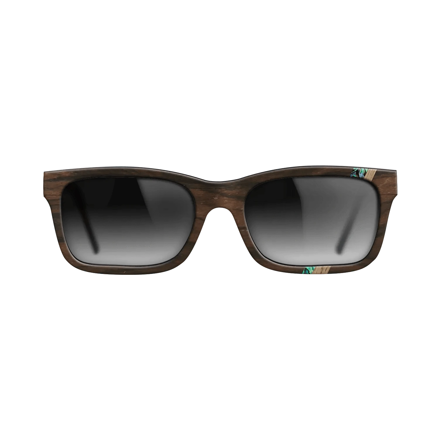 Ziricote Dark Quartered,Walnut: Straight Grain,Abalone Shell,Fumed Oak: Fractal - The Sage - Rectangle - 1227 - SIRIS wood optic