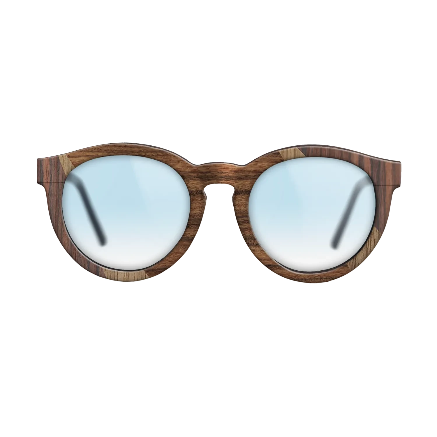 Santos Rosewood Light,Fumed Oak,Rosewood Reconstituted,Walnut: Straight Grain: Fractal - The Rebel - Round - 822 - SIRIS wood optic