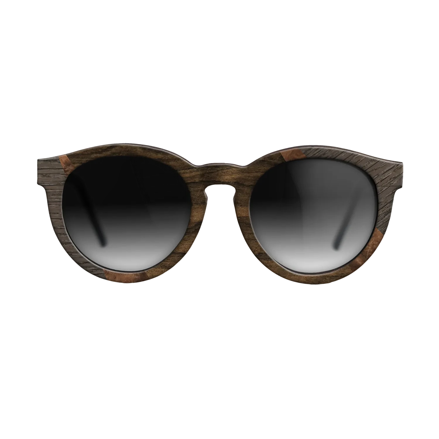 Ziricote Dark Quartered,Fumed Oak,Walnut: Straight Grain,Walnut Burl: Fractal - The Rebel - Round - 1006 - SIRIS wood optic