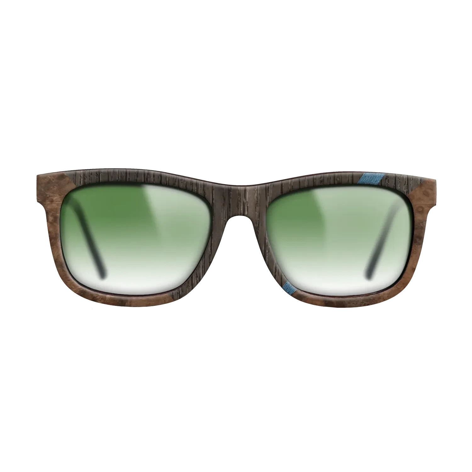 Walnut: Straight Grain,Fumed Oak,Poplar Dyed: Blue Denim,Walnut Burl: Geometric - The Hero - Square - 1044 - SIRIS wood optic