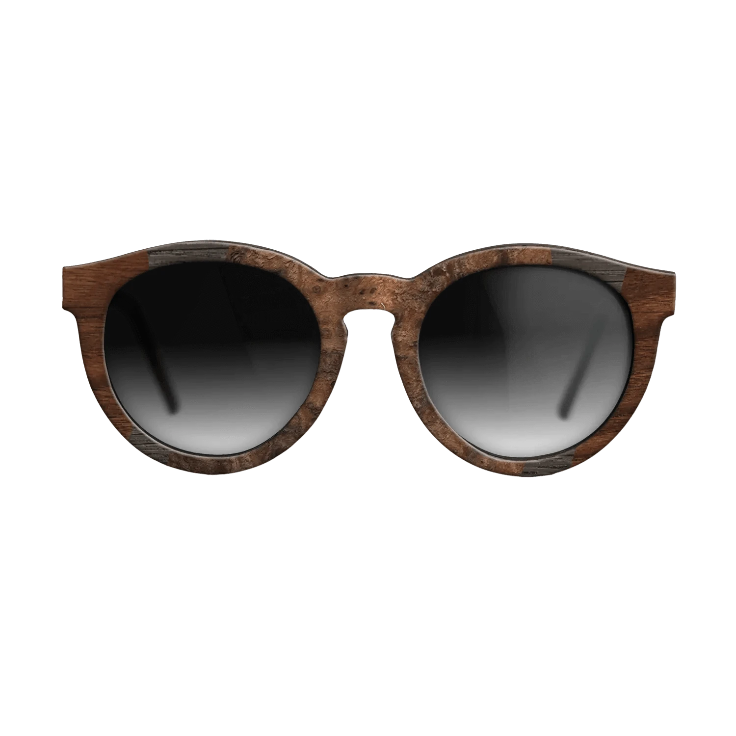 Walnut Burl,Fumed Oak,Walnut Claro Dark: Fractal - The Rebel - Round - 728 - SIRIS wood optic