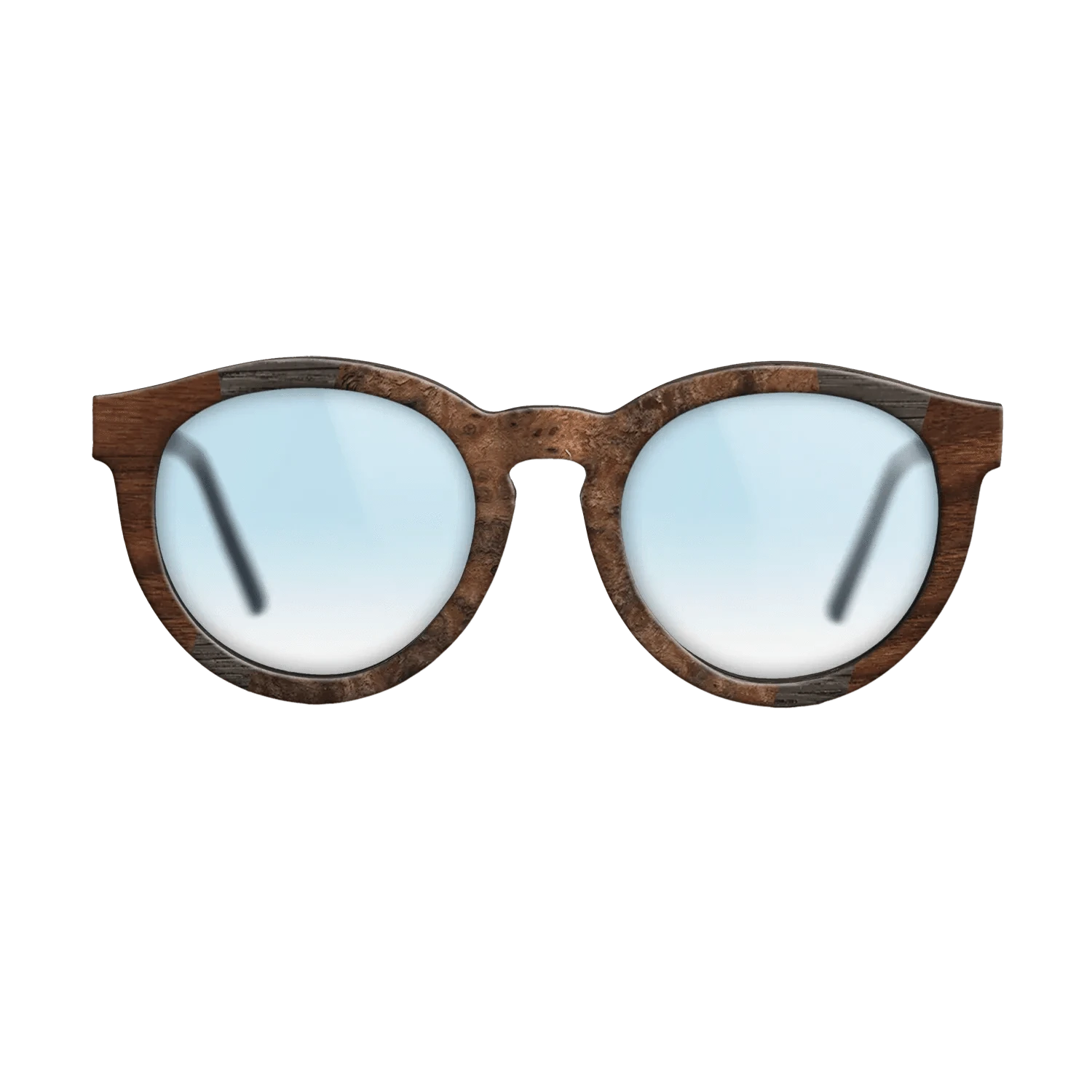 Walnut Burl,Fumed Oak,Walnut Claro Dark: Fractal - The Rebel - Round - 728 - SIRIS wood optic