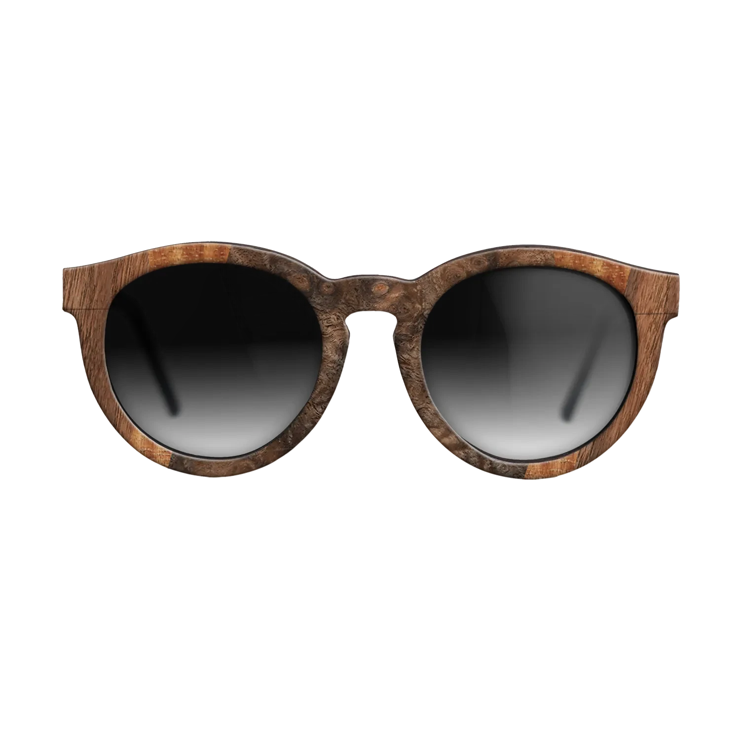 Walnut Claro Dark,Walnut Burl,Olive Burl,Koa: Fractal - The Rebel - Round - 1800 - SIRIS wood optic