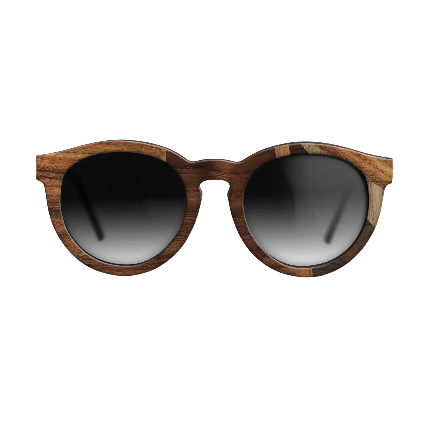 Ziricote Dark Quartered,Santos Rosewood Dark,Walnut: Straight Grain,Walnut Claro Light,Walnut Claro Dark: Fractal - The Rebel - Round - 1284 - SIRIS wood optic