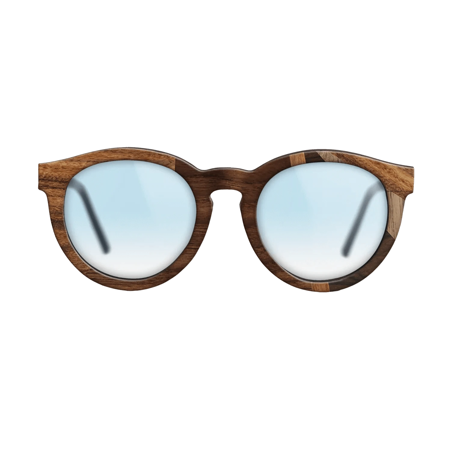 Ziricote Dark Quartered,Santos Rosewood Dark,Walnut: Straight Grain,Walnut Claro Light,Walnut Claro Dark: Fractal - The Rebel - Round - 1284 - SIRIS wood optic