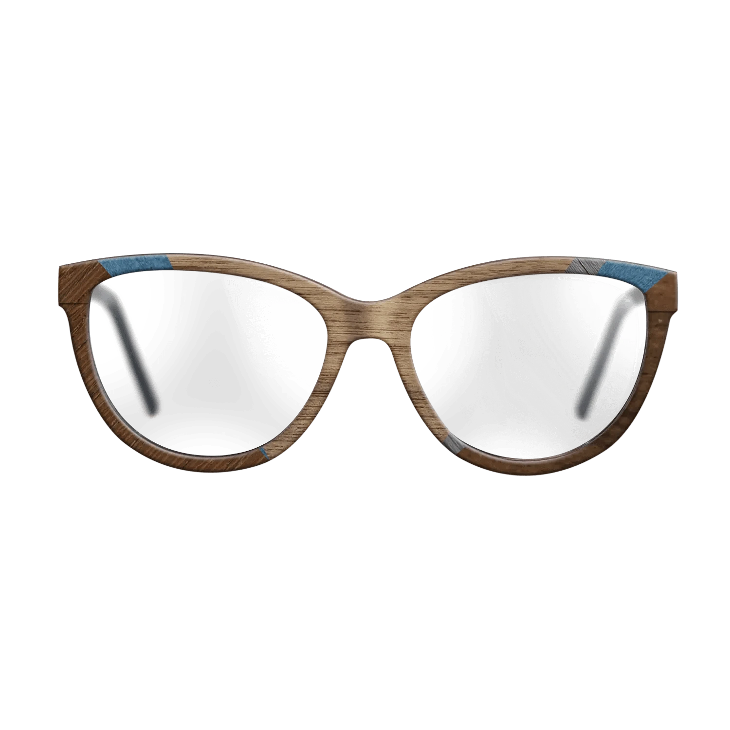 Walnut: Straight Grain,Poplar Dyed: Blue Denim,Ziricote Dark Quartered,Poplar Dyed: Grey: Geometric - The Maiden - Cat - 1282 - SIRIS wood optic