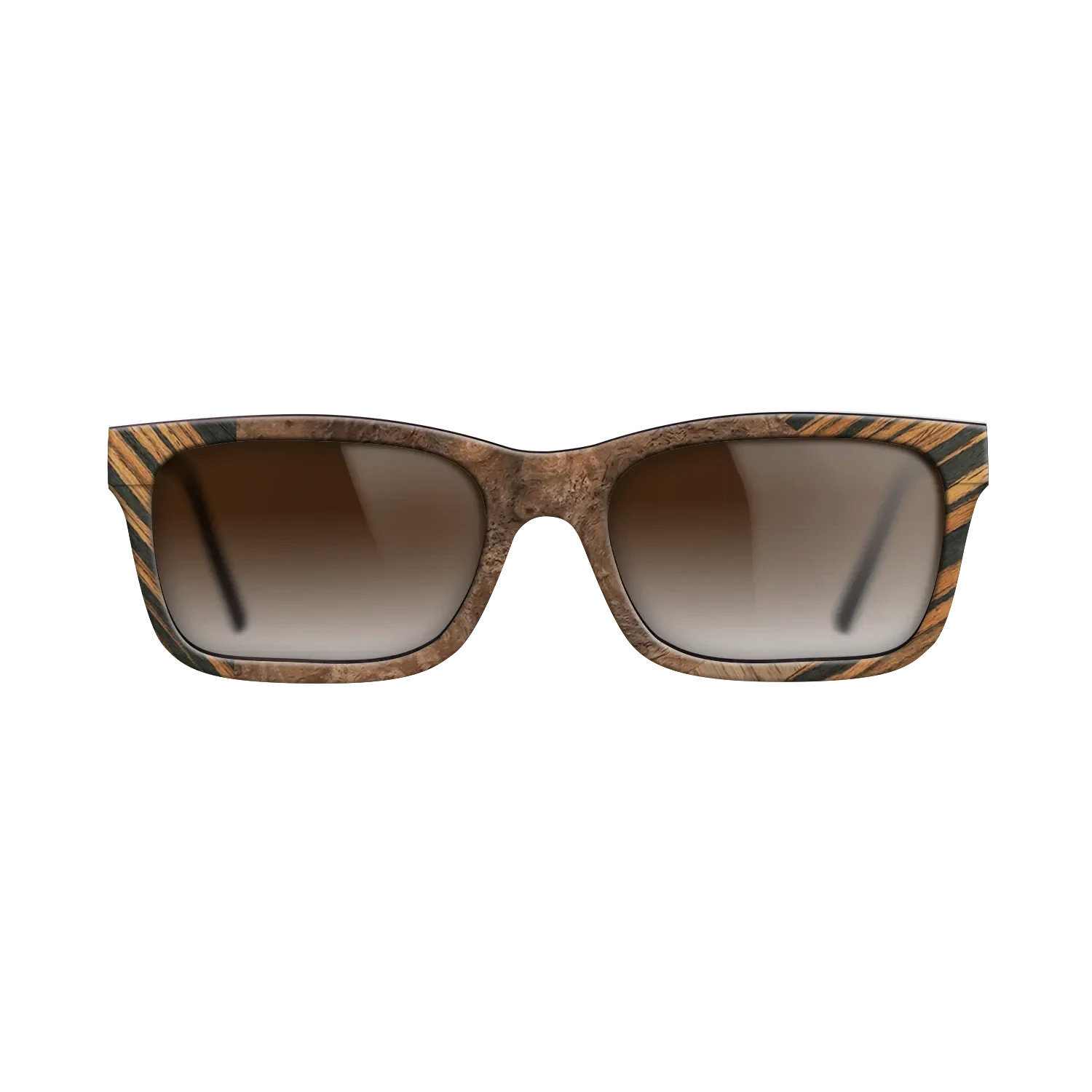 Italian Ebony,Ziricote Dark Quartered,Walnut Burl,Walnut: Straight Grain: Fractal - The Sage - Rectangle - 1513 - SIRIS wood optic