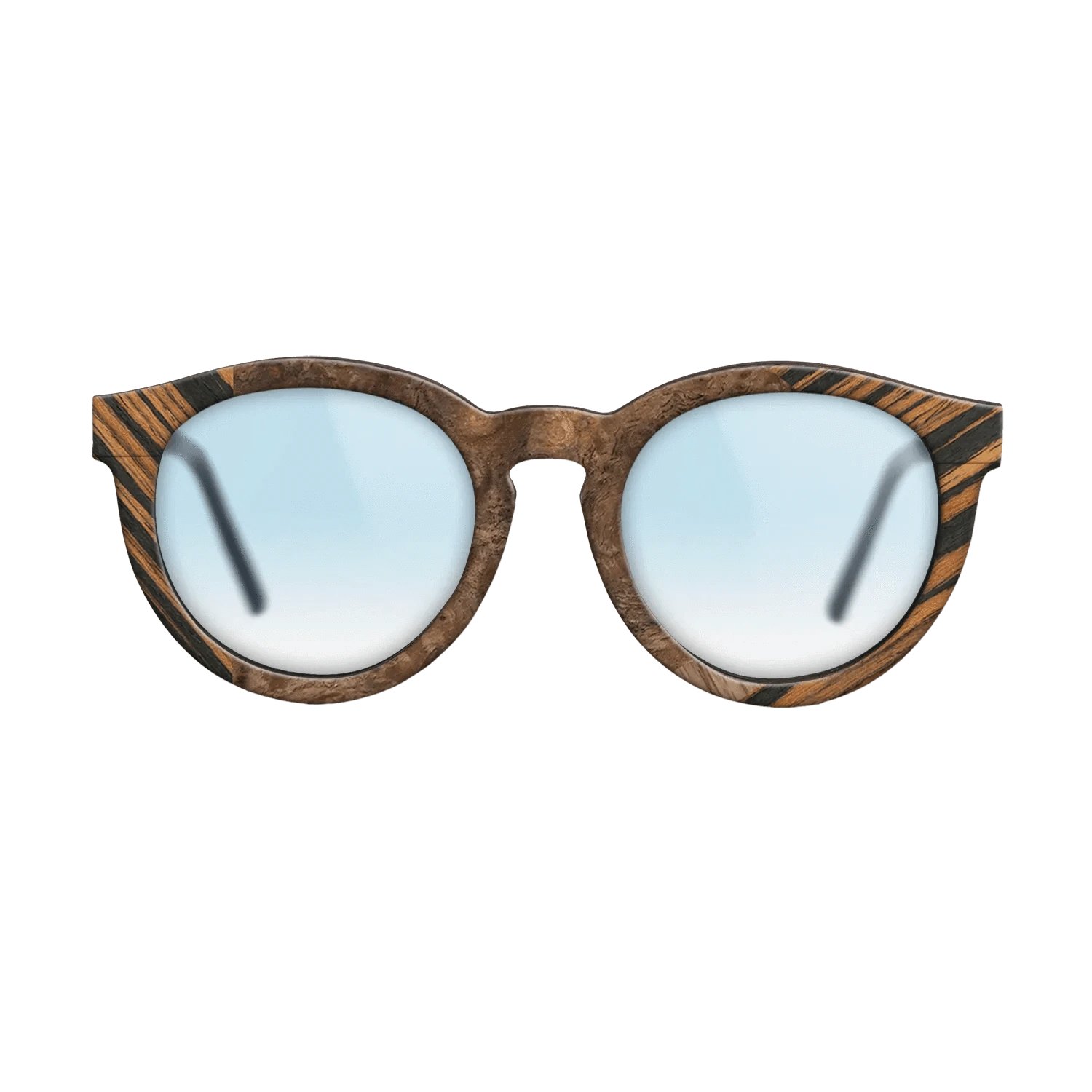 Italian Ebony,Ziricote Dark Quartered,Walnut Burl,Walnut: Straight Grain: Fractal - The Rebel - Round - 1513 - SIRIS wood optic