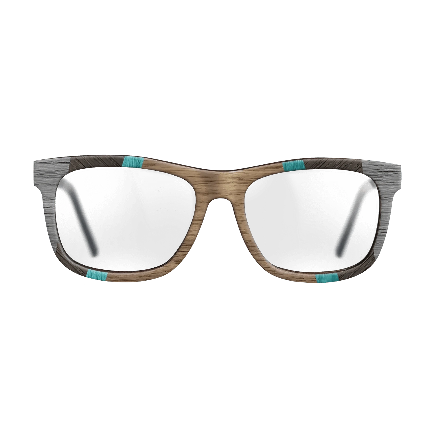 Walnut: Straight Grain,Poplar Dyed: Turquoise,Poplar Dyed: Grey,Walnut Claro Light,Fumed Oak: Recursive - The Hero - Square - 1905 - SIRIS wood optic