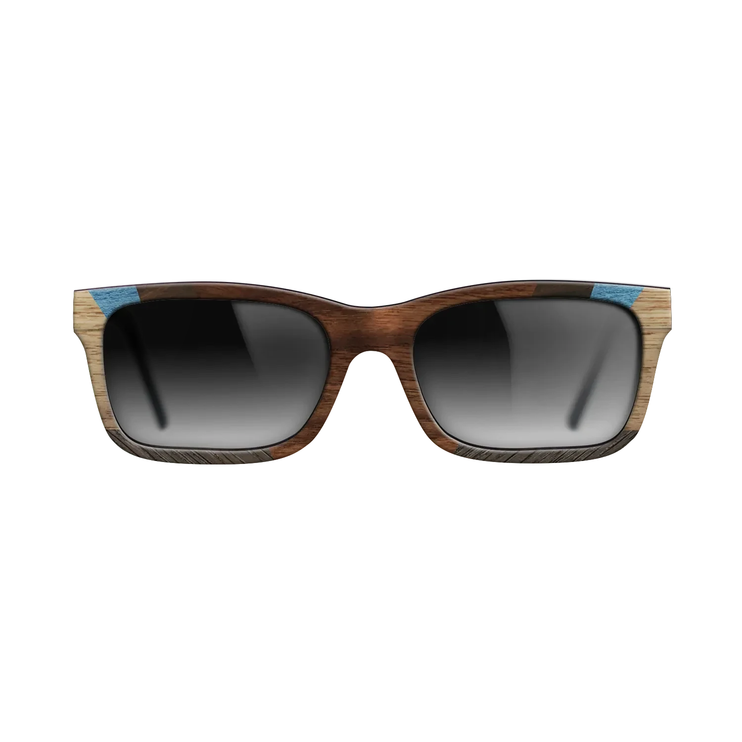 Walnut Claro Dark,Ziricote Dark Quartered,Fumed Oak,Poplar Dyed: Blue Denim,Walnut: Straight Grain: Recursive - The Sage - Rectangle - 1276 - SIRIS wood optic