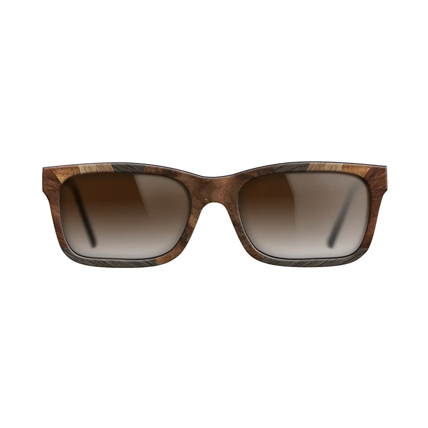 Walnut Burl,Walnut: Straight Grain,Fumed Oak,Santos Rosewood Dark: Recursive - The Sage - Rectangle - 1766 - SIRIS wood optic