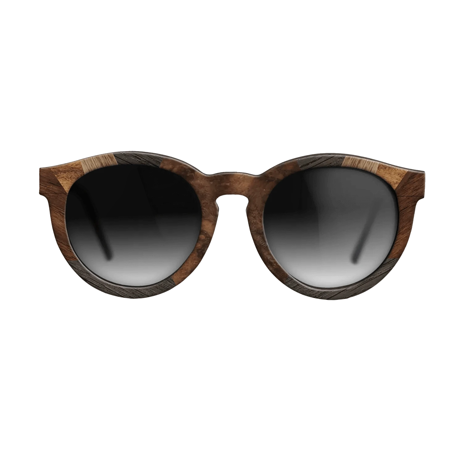 Walnut Burl,Walnut: Straight Grain,Fumed Oak,Santos Rosewood Dark: Recursive - The Rebel - Round - 1766 - SIRIS wood optic