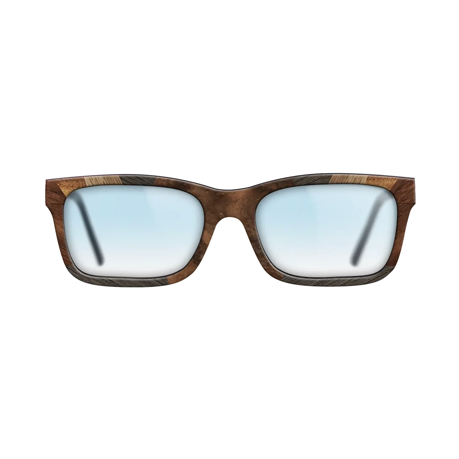 Walnut Burl,Walnut: Straight Grain,Fumed Oak,Santos Rosewood Dark: Recursive - The Sage - Rectangle - 1766 - SIRIS wood optic