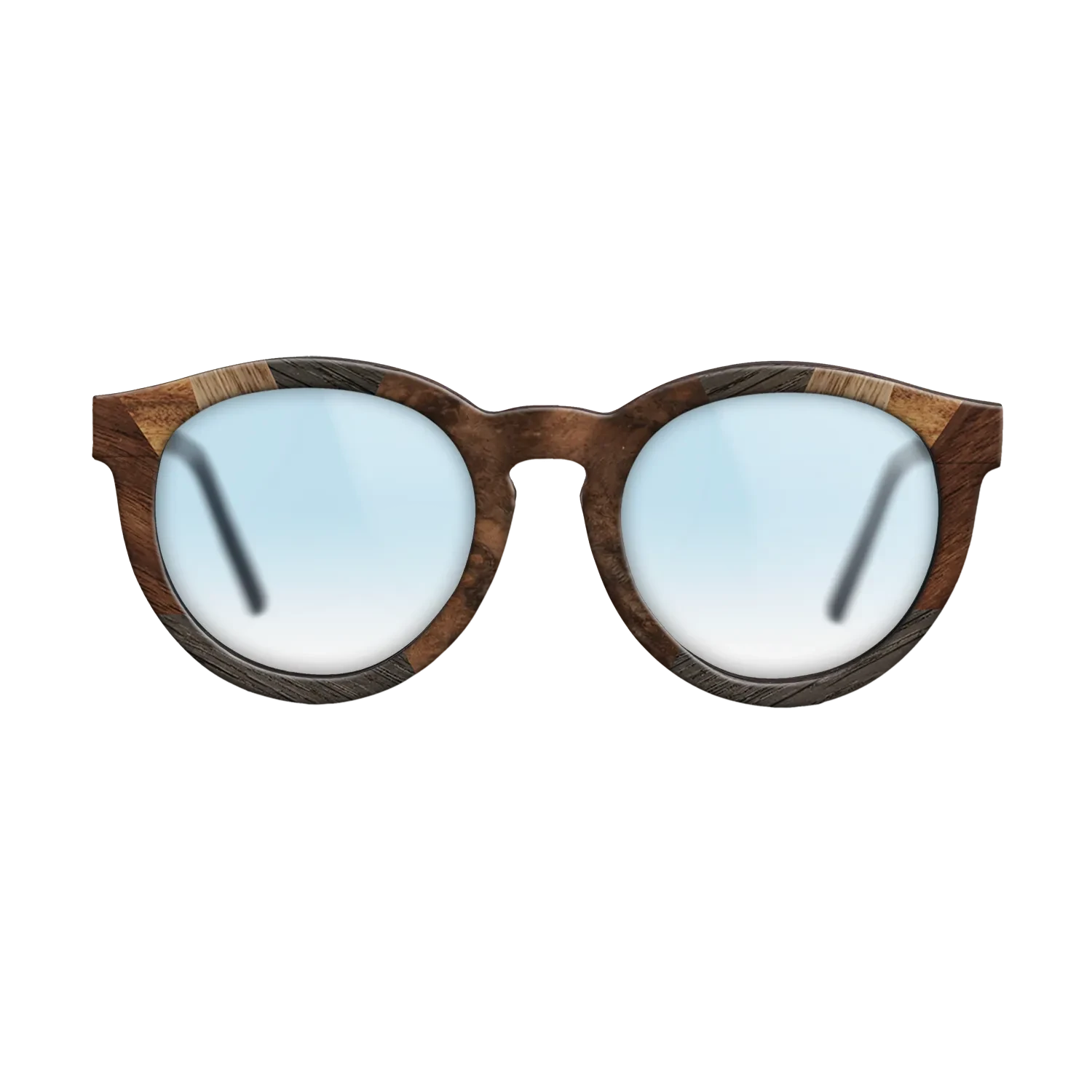 Walnut Burl,Walnut: Straight Grain,Fumed Oak,Santos Rosewood Dark: Recursive - The Rebel - Round - 1766 - SIRIS wood optic