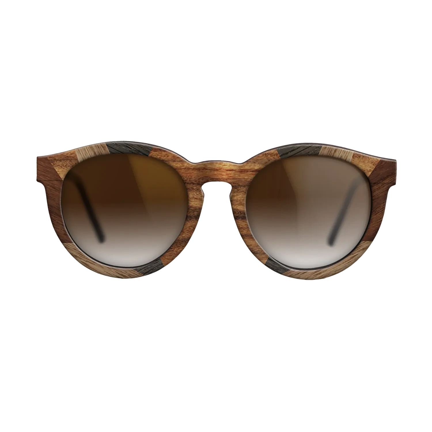 Santos Rosewood Dark,Fumed Oak,Walnut: Straight Grain,Kingwood: Recursive - The Rebel - Round - 1938 - SIRIS wood optic