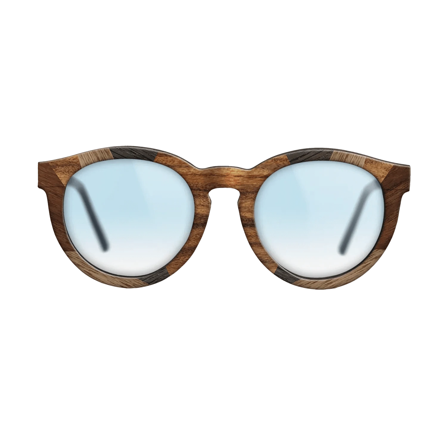 Santos Rosewood Dark,Fumed Oak,Walnut: Straight Grain,Kingwood: Recursive - The Rebel - Round - 1938 - SIRIS wood optic