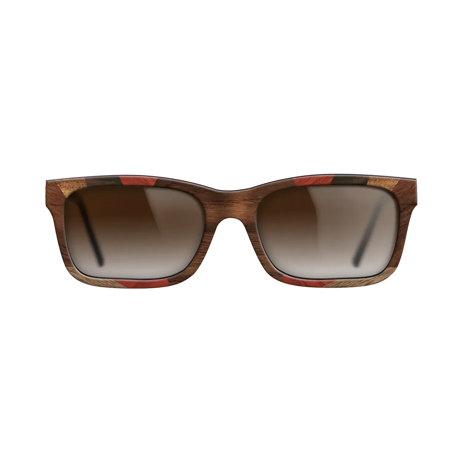 Kingwood,Walnut: Straight Grain,Poplar Dyed: Red,Ziricote Dark Quartered: Recursive - The Sage - Rectangle - 996 - SIRIS wood optic