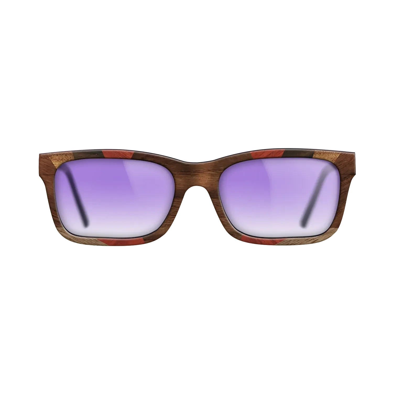 Kingwood,Walnut: Straight Grain,Poplar Dyed: Red,Ziricote Dark Quartered: Recursive - The Sage - Rectangle - 996 - SIRIS wood optic