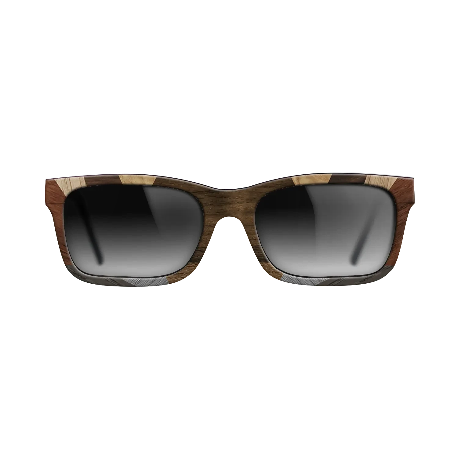 Ziricote Dark Quartered,Walnut Burl,Walnut: Straight Grain,Poplar Dyed: Grey,Walnut Claro Dark: Recursive - The Sage - Rectangle - 1302 - SIRIS wood optic