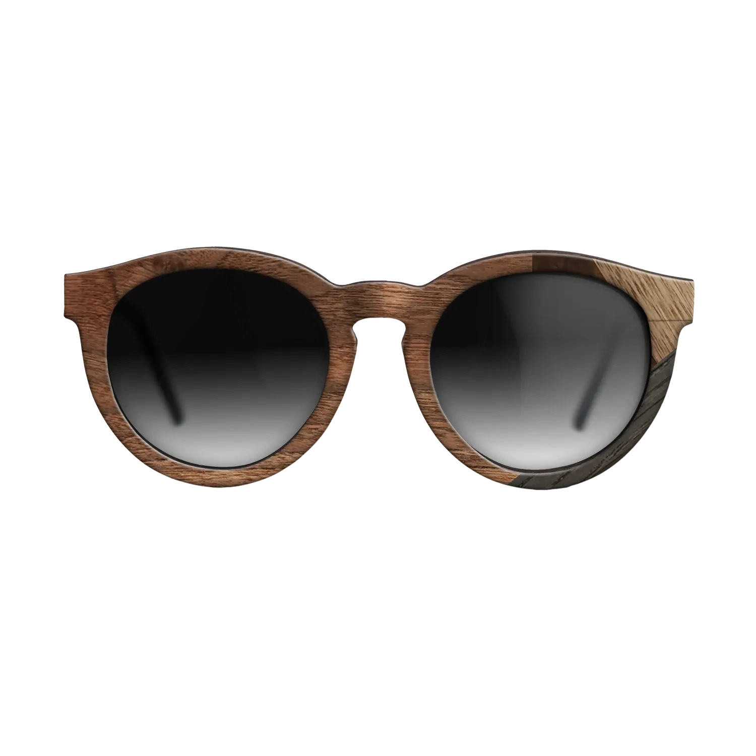 Walnut Claro Light,Fumed Oak,Walnut Burl,Ziricote Light Quartered: Mosaic - The Rebel - Round - 1908 - SIRIS wood optic