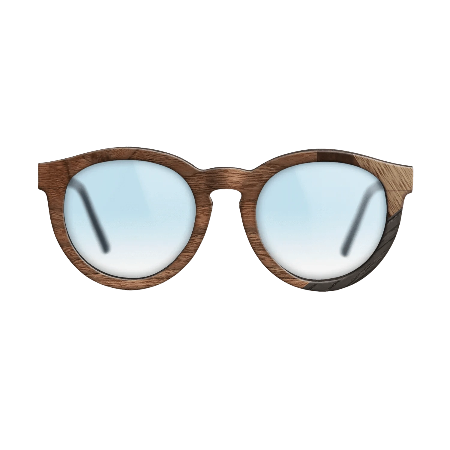 Walnut Claro Light,Fumed Oak,Walnut Burl,Ziricote Light Quartered: Mosaic - The Rebel - Round - 1908 - SIRIS wood optic