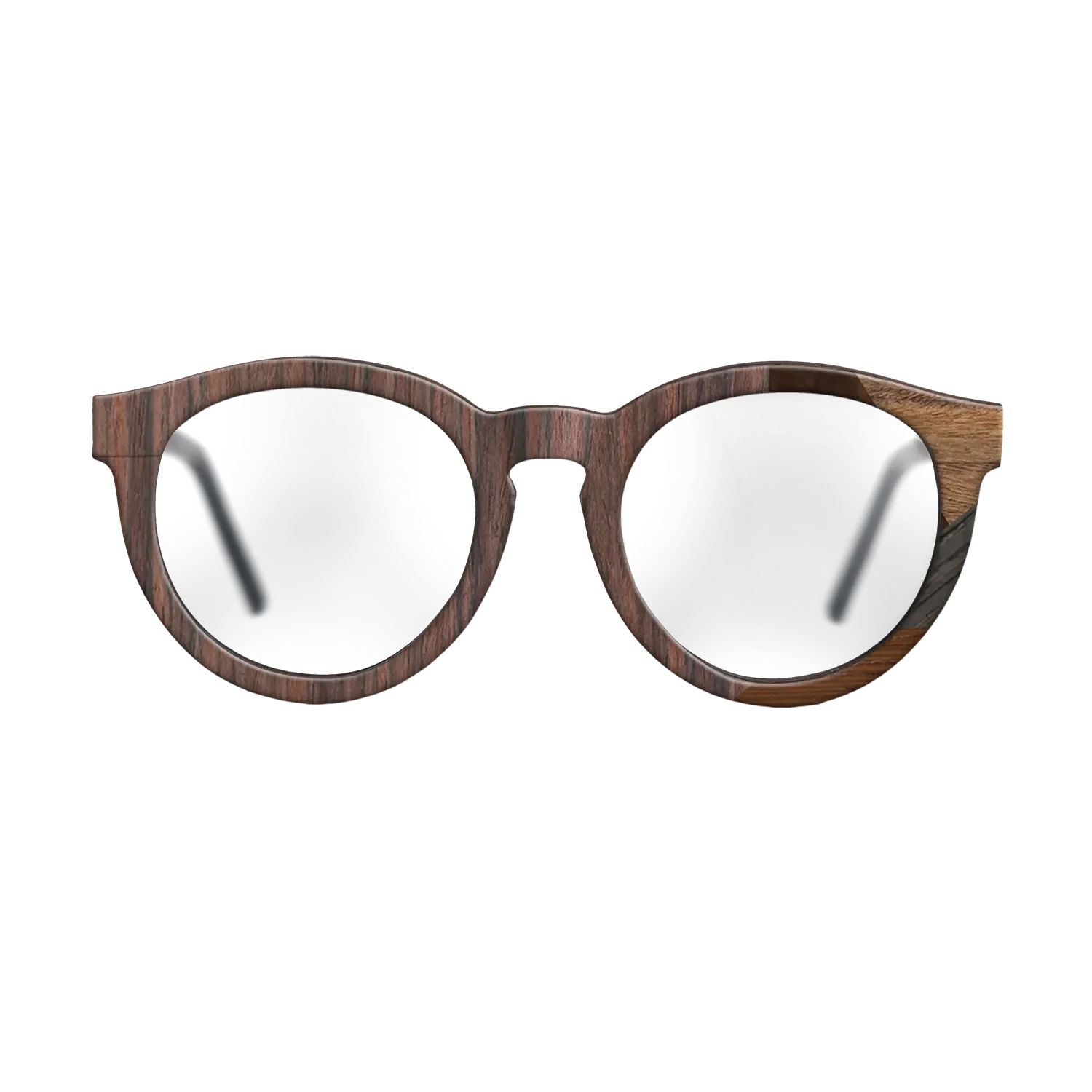 Walnut Burl,Wenge,Rosewood Reconstituted,Santos Rosewood Dark: Mosaic - The Rebel - Round - 1776 - SIRIS wood optic