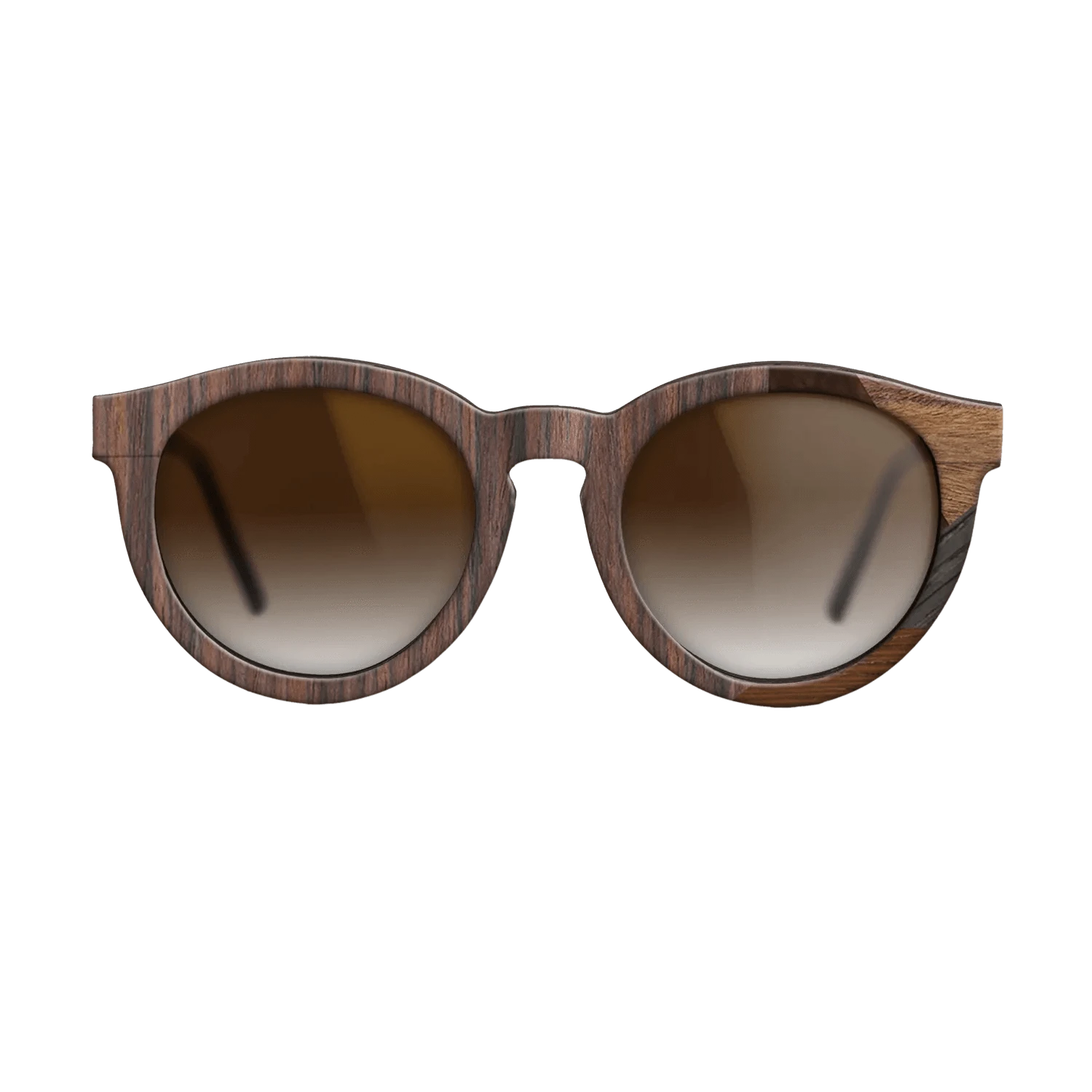 Walnut Burl,Wenge,Rosewood Reconstituted,Santos Rosewood Dark: Mosaic - The Rebel - Round - 1776 - SIRIS wood optic