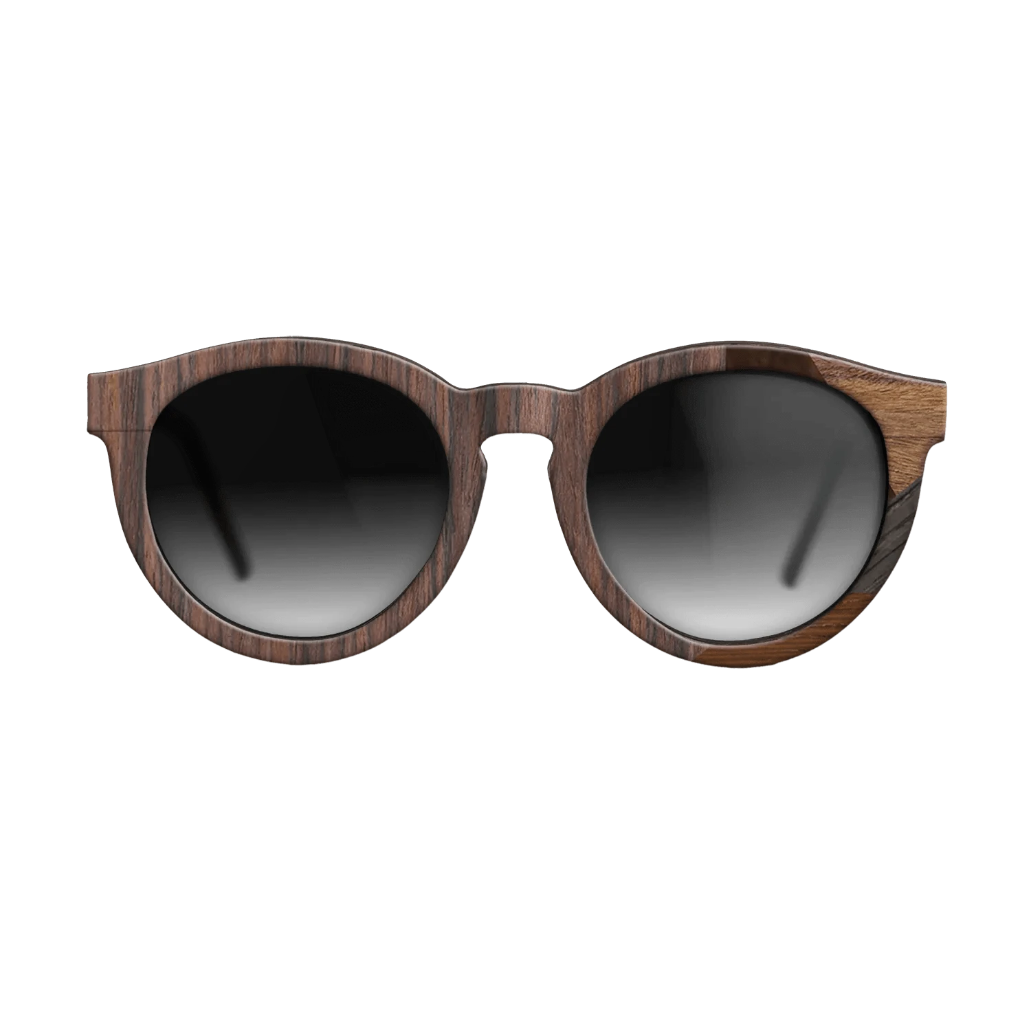 Walnut Burl,Wenge,Rosewood Reconstituted,Santos Rosewood Dark: Mosaic - The Rebel - Round - 1776 - SIRIS wood optic