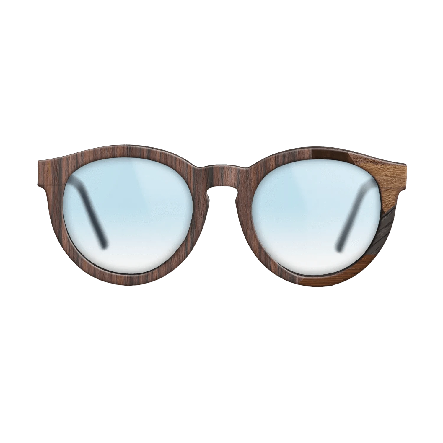 Walnut Burl,Wenge,Rosewood Reconstituted,Santos Rosewood Dark: Mosaic - The Rebel - Round - 1776 - SIRIS wood optic