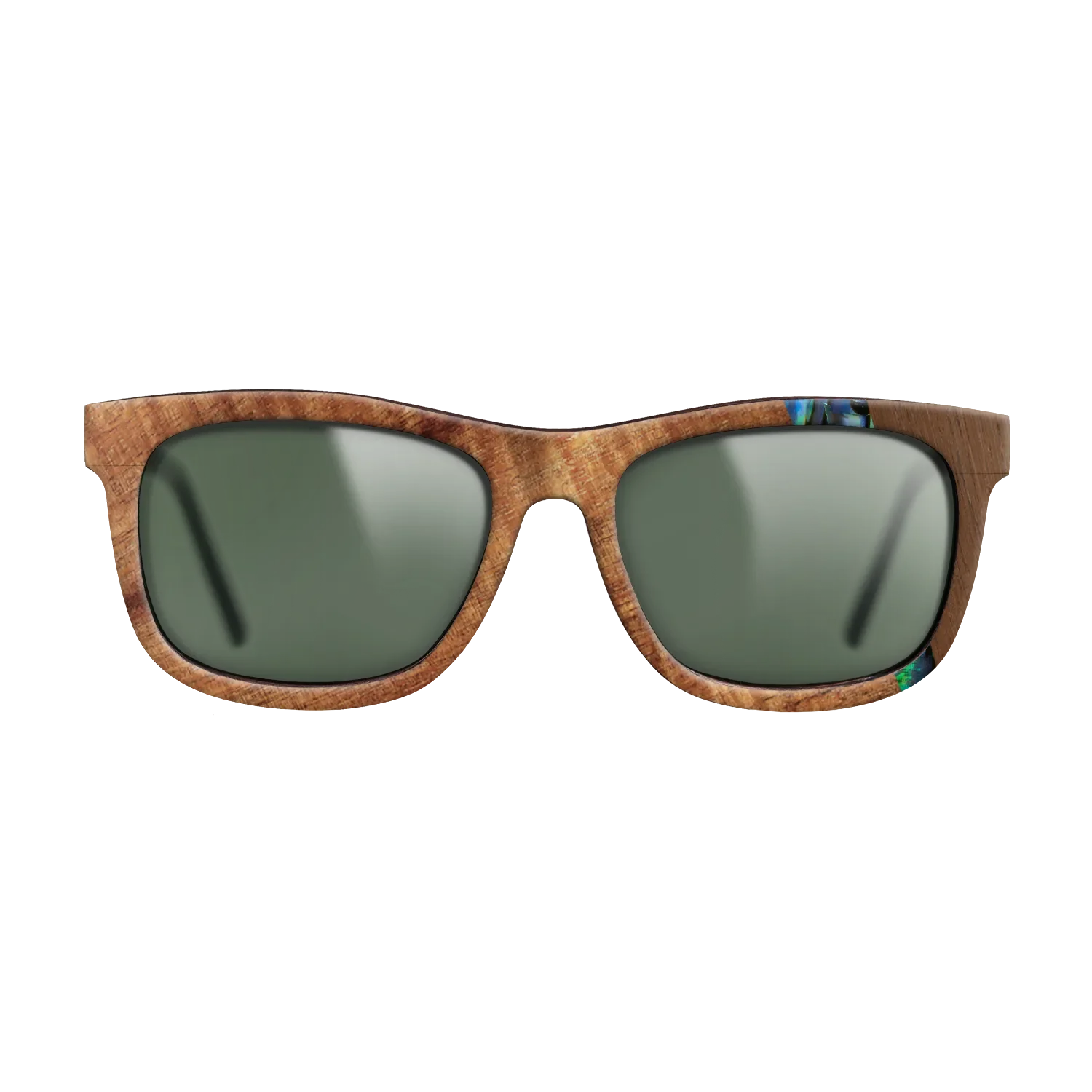 Fumed Oak,Koa,Wenge,Abalone Shell: Wedge - The Hero - Square - 1407 - SIRIS wood optic