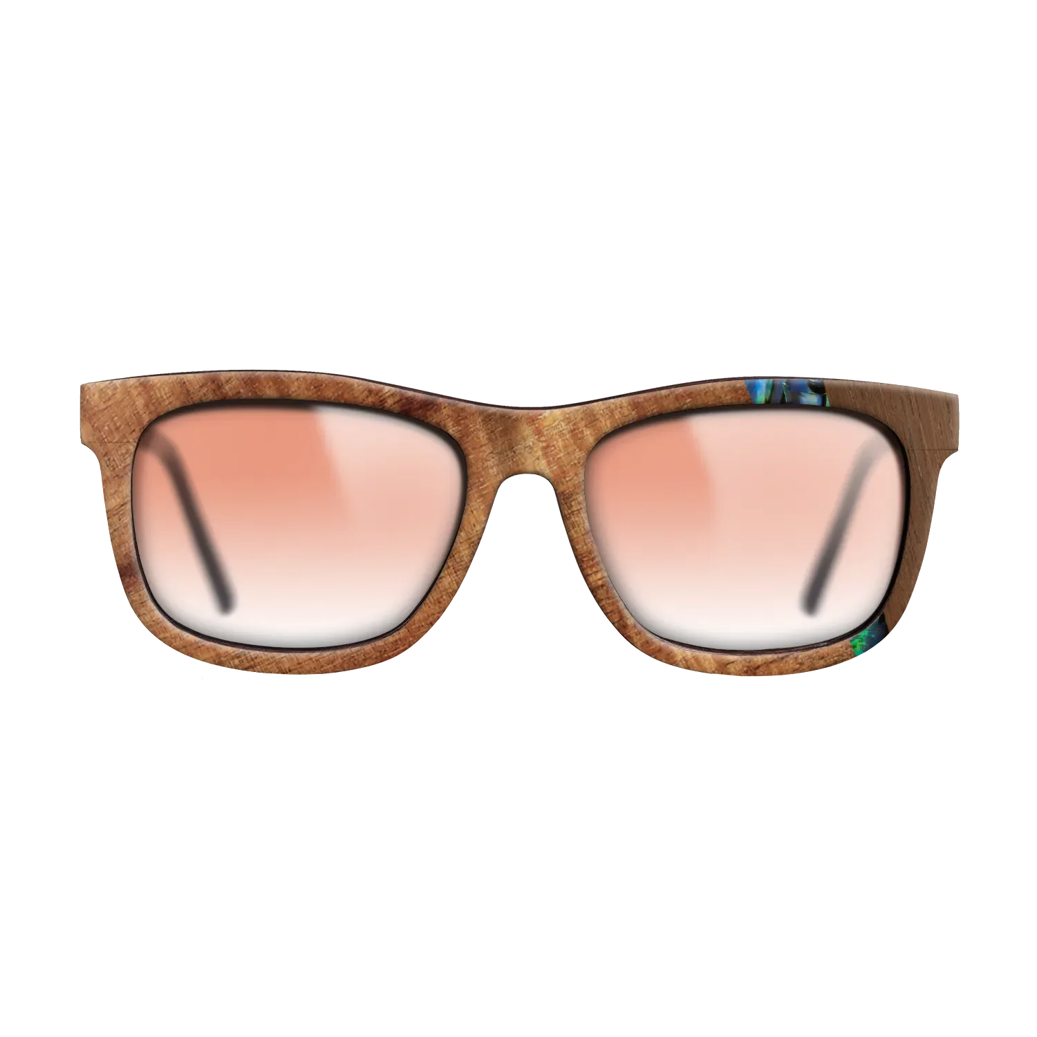 Fumed Oak,Koa,Wenge,Abalone Shell: Wedge - The Hero - Square - 1407 - SIRIS wood optic