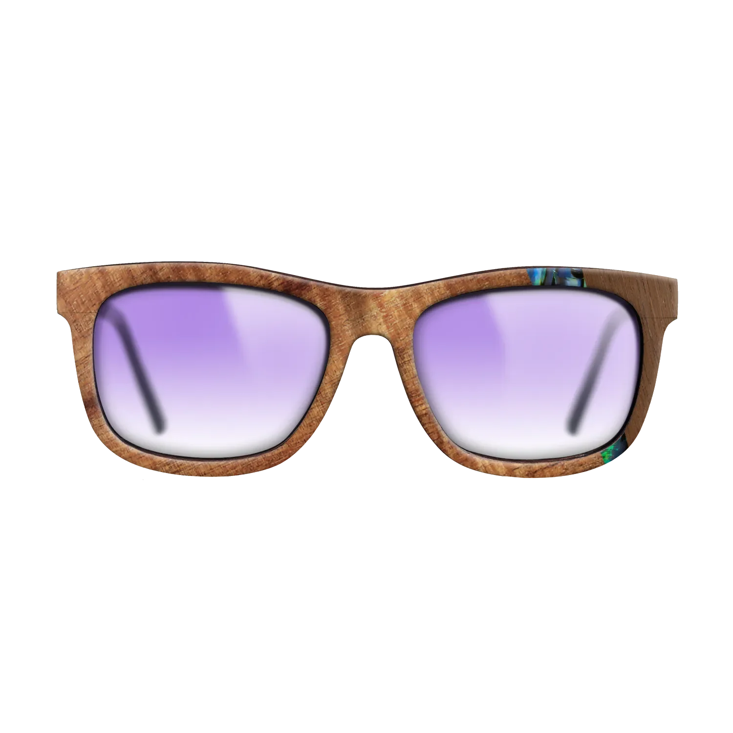 Fumed Oak,Koa,Wenge,Abalone Shell: Wedge - The Hero - Square - 1407 - SIRIS wood optic