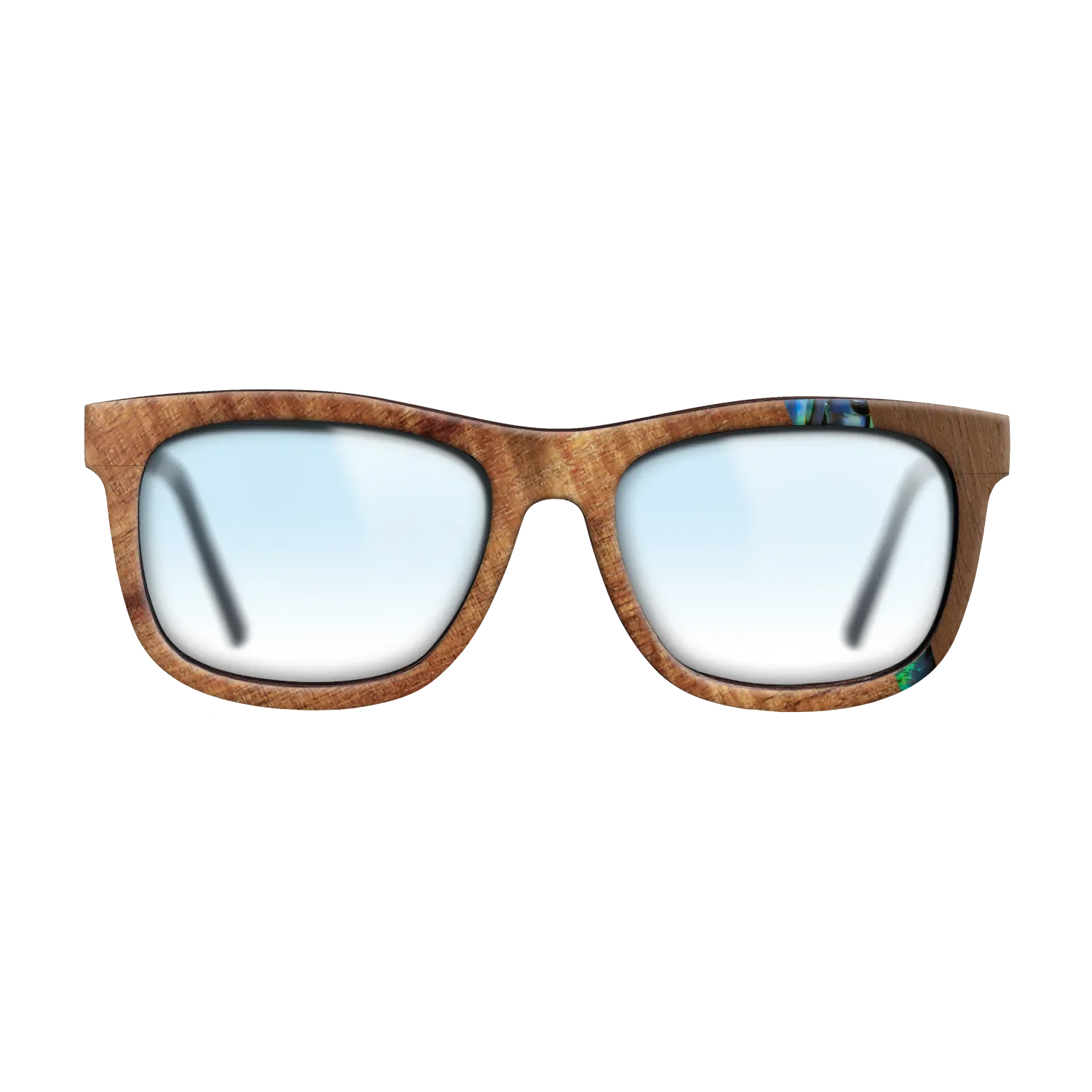 Fumed Oak,Koa,Wenge,Abalone Shell: Wedge - The Hero - Square - 1407 - SIRIS wood optic