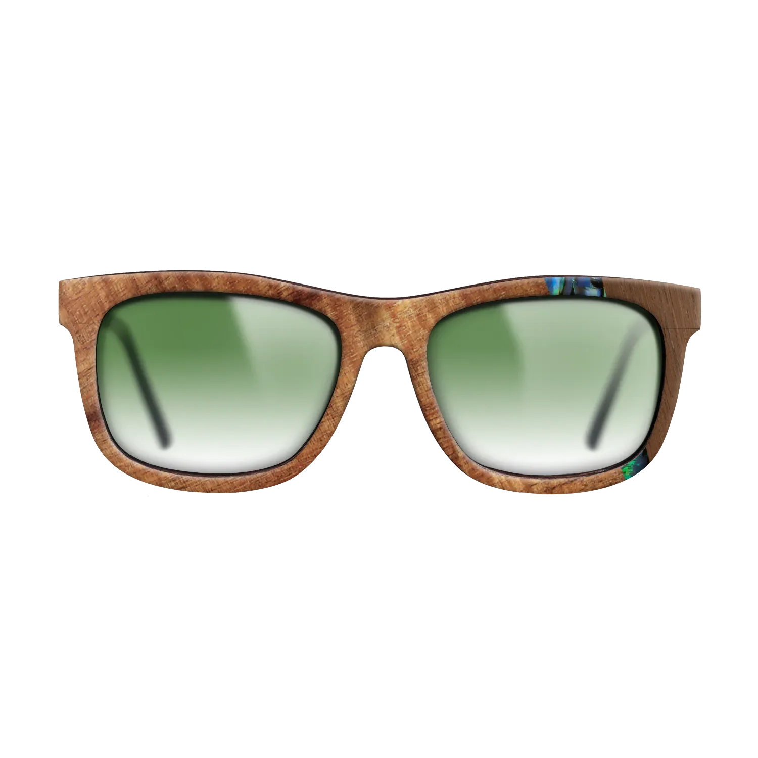 Fumed Oak,Koa,Wenge,Abalone Shell: Wedge - The Hero - Square - 1407 - SIRIS wood optic