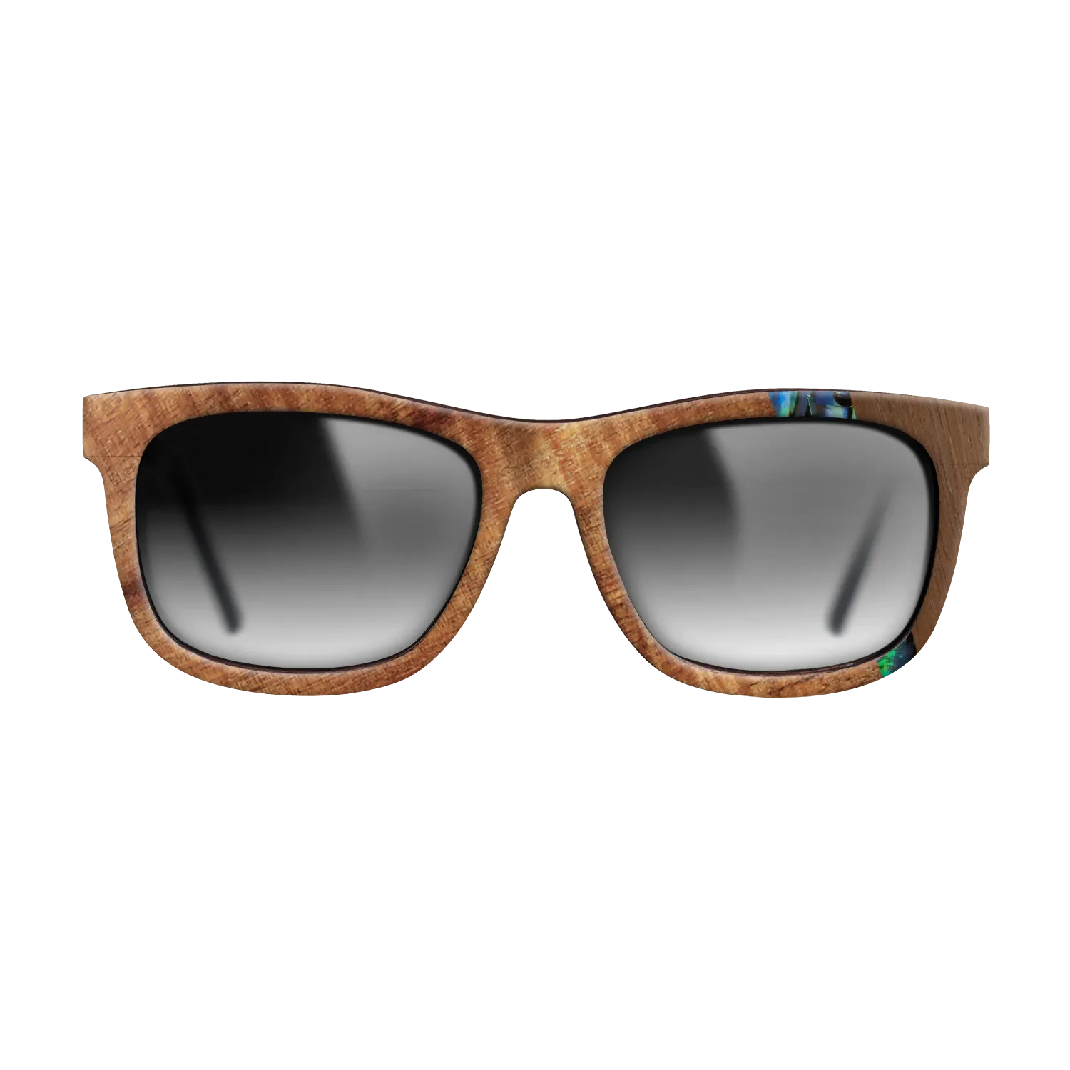 Fumed Oak,Koa,Wenge,Abalone Shell: Wedge - The Hero - Square - 1407 - SIRIS wood optic