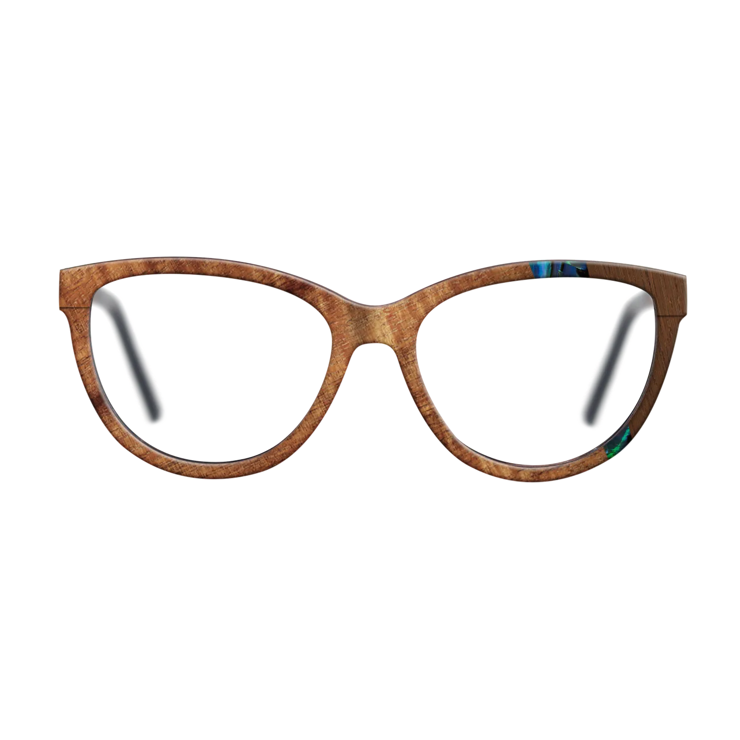 Fumed Oak,Koa,Wenge,Abalone Shell: Wedge - The Maiden - Cat - 1407 - SIRIS wood optic