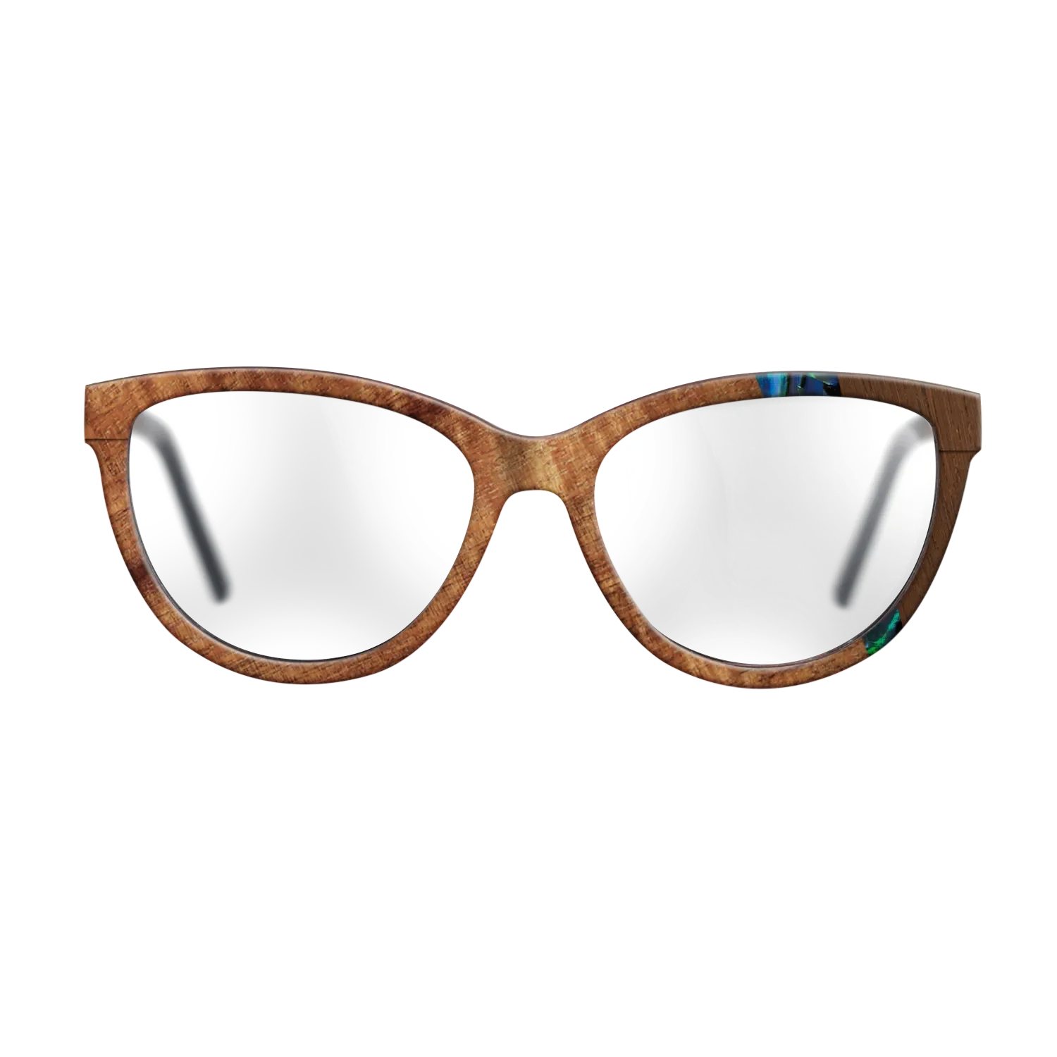 Fumed Oak,Koa,Wenge,Abalone Shell: Wedge - The Maiden - Cat - 1407 - SIRIS wood optic