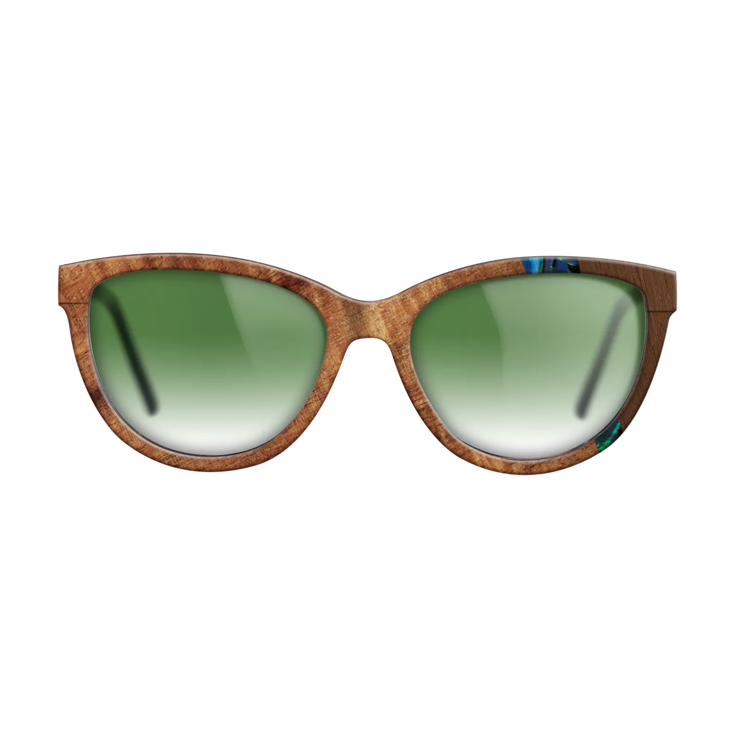 Fumed Oak,Koa,Wenge,Abalone Shell: Wedge - The Maiden - Cat - 1407 - SIRIS wood optic