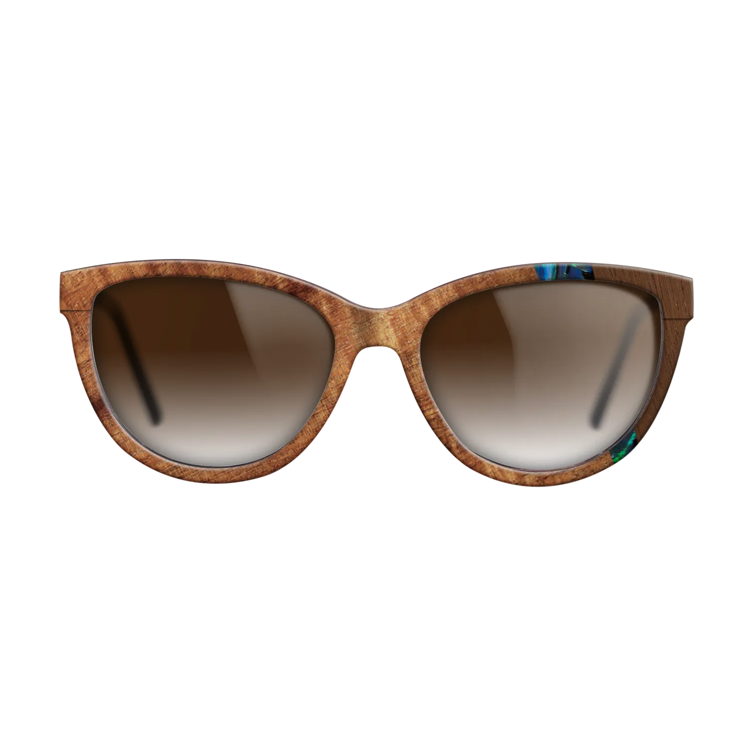 Fumed Oak,Koa,Wenge,Abalone Shell: Wedge - The Maiden - Cat - 1407 - SIRIS wood optic