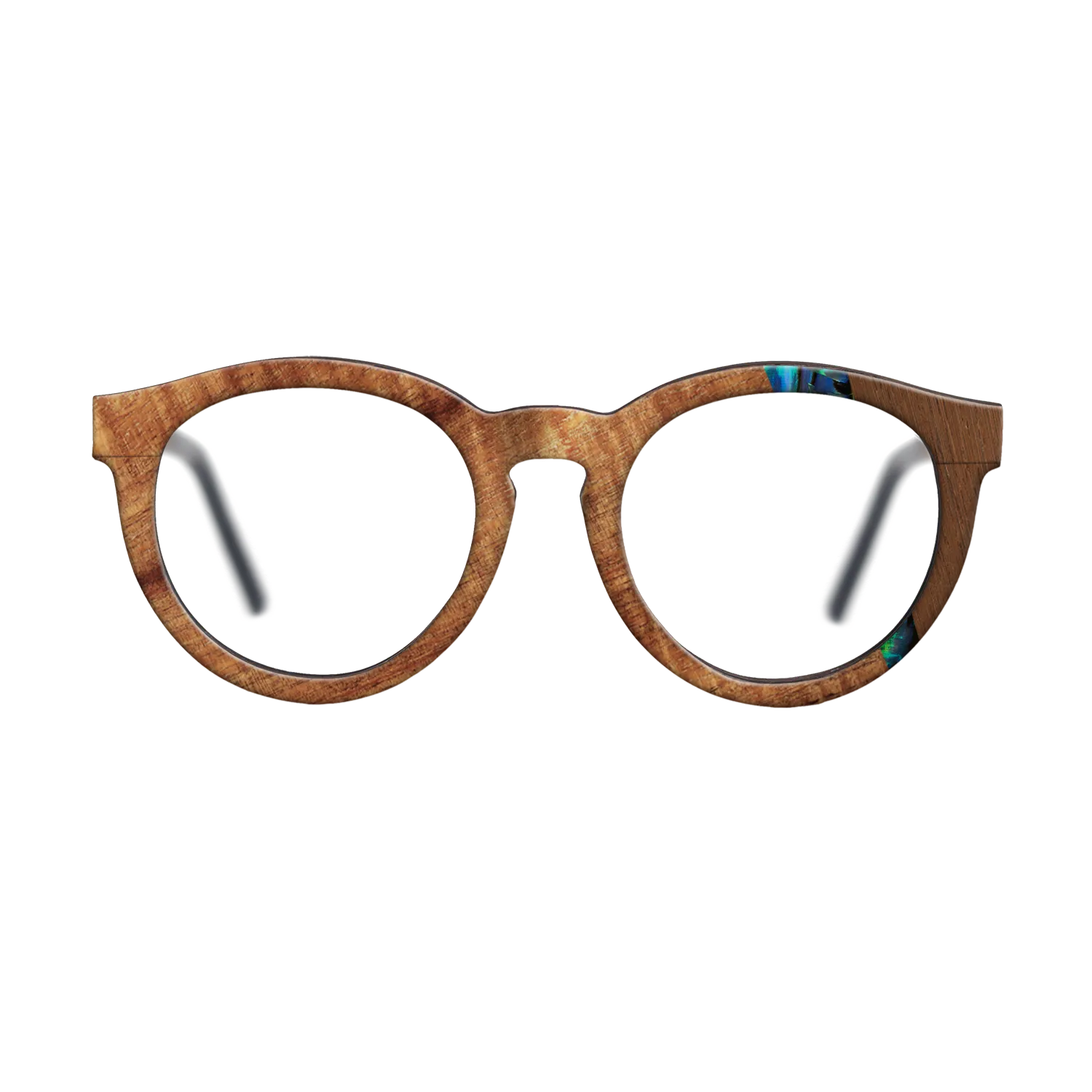 Fumed Oak,Koa,Wenge,Abalone Shell: Wedge - The Rebel - Round - 1407 - SIRIS wood optic