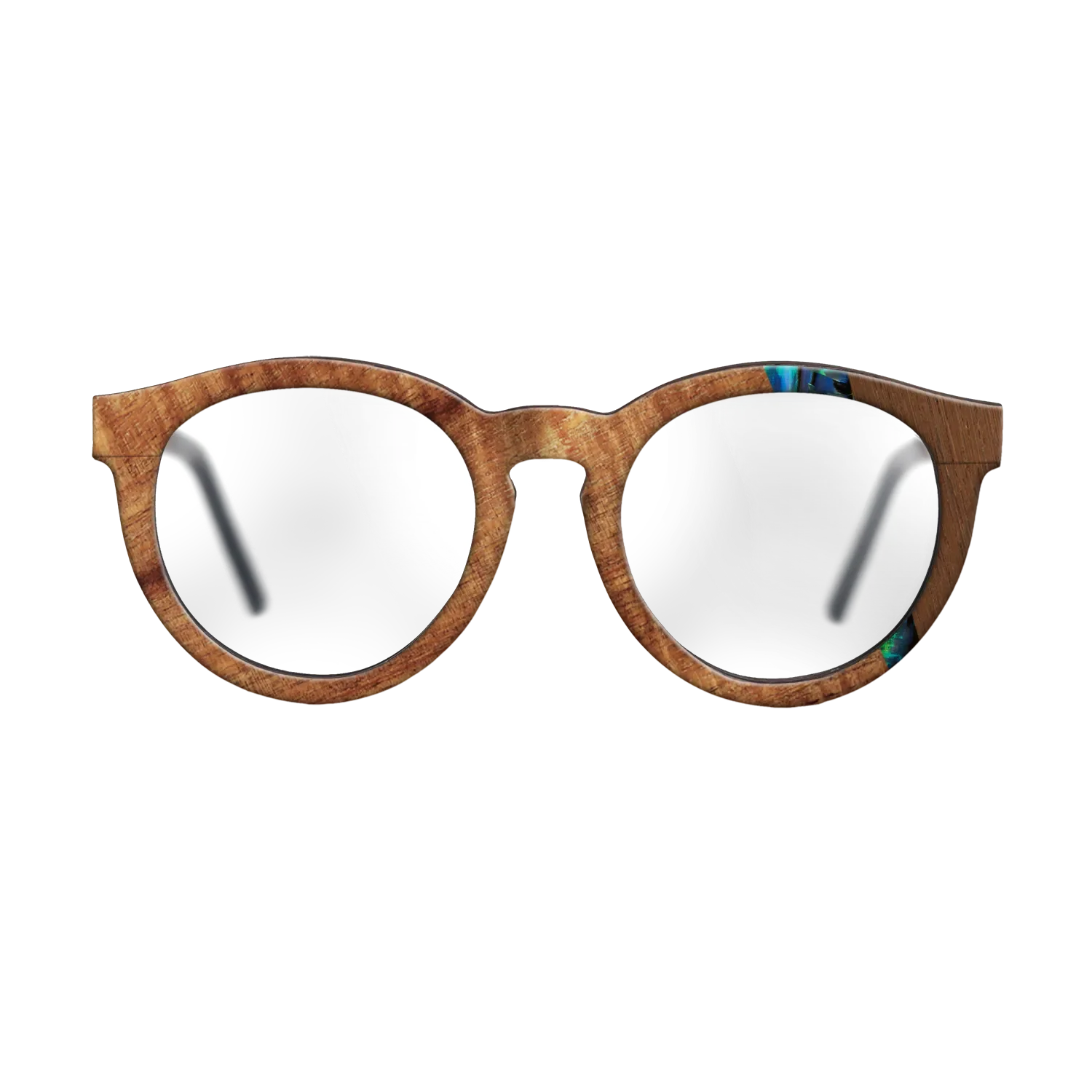 Fumed Oak,Koa,Wenge,Abalone Shell: Wedge - The Rebel - Round - 1407 - SIRIS wood optic