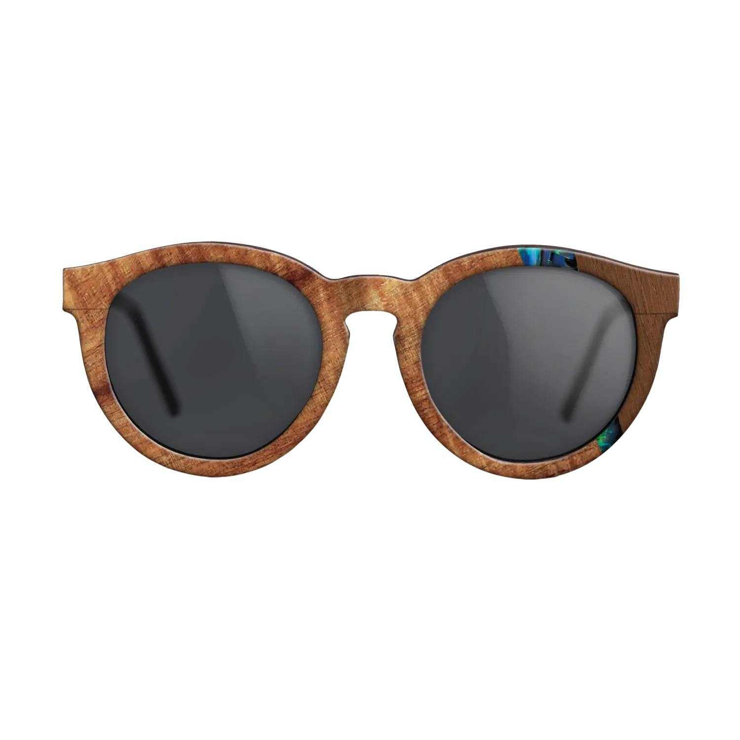 Fumed Oak,Koa,Wenge,Abalone Shell: Wedge - The Rebel - Round - 1407 - SIRIS wood optic